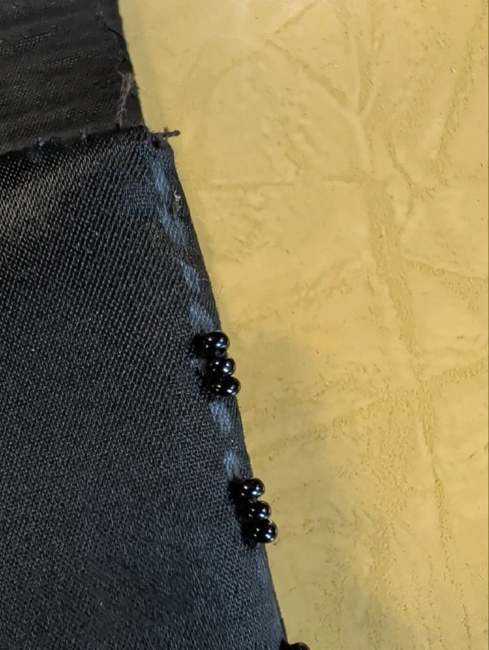 Vintage 1950s Black Beaded Clutch Evening Bag - Hand Made in Hong Kong